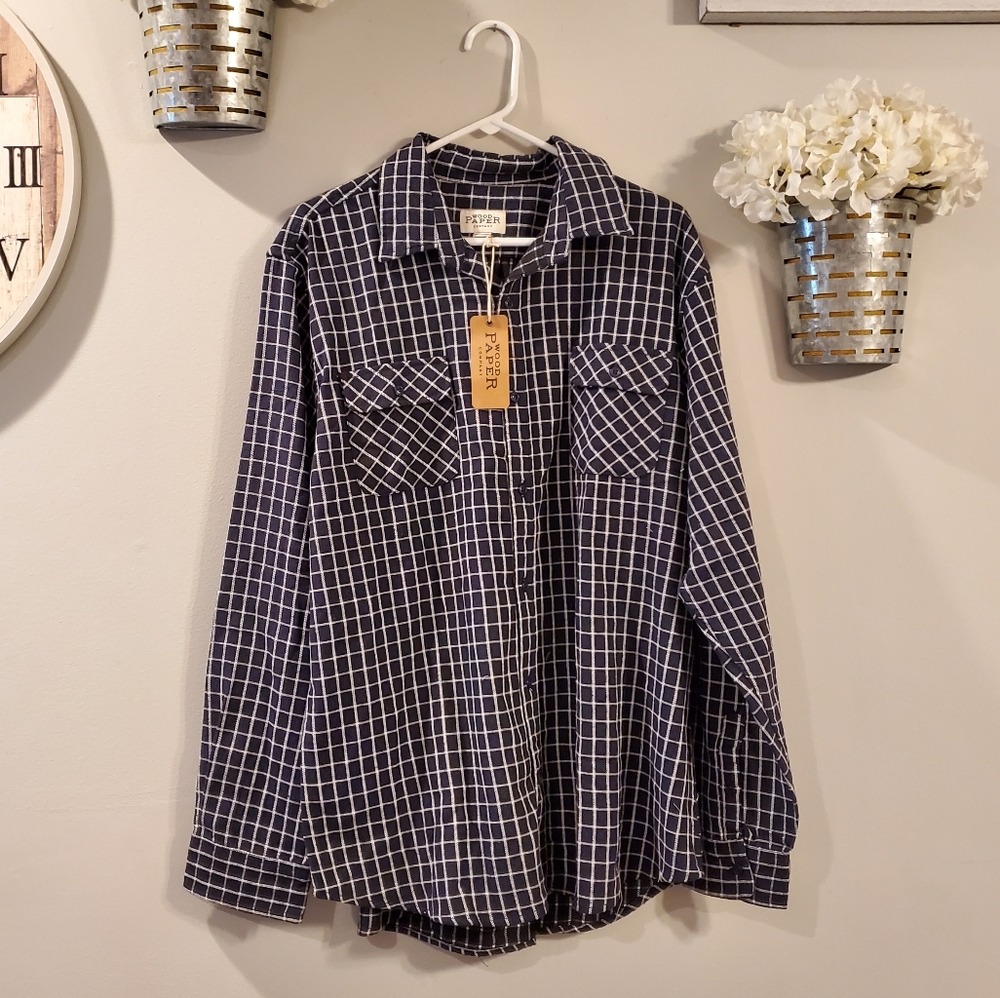 Paper wood company button down